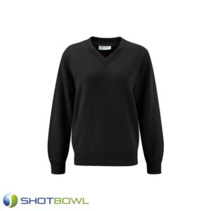 Black V Neck Knitted Jumper