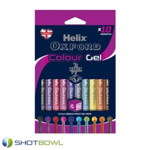 Oxford Coloured Gel Pens x10 Asst