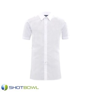 Boys White Short Sleeve Shirt Twinpack