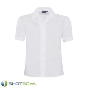 Short Sleeve Blouse, Rever Collar Twinpack