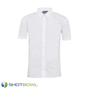 Girls White Short Sleeve Blouse Twinpack