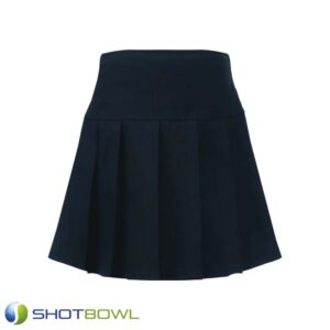Junior Panel Full Pleated Skirt Navy